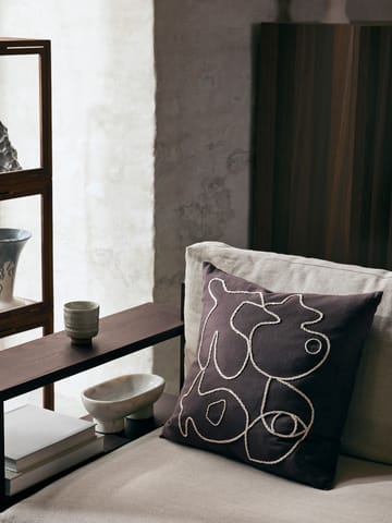 Figure cushion cover 50x50 cm - Coffee-Sand - ferm LIVING