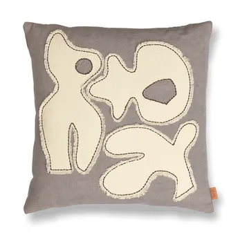 Figure cushion cover 50x50 cm - Grey BlueI-Off-white - Ferm Living
