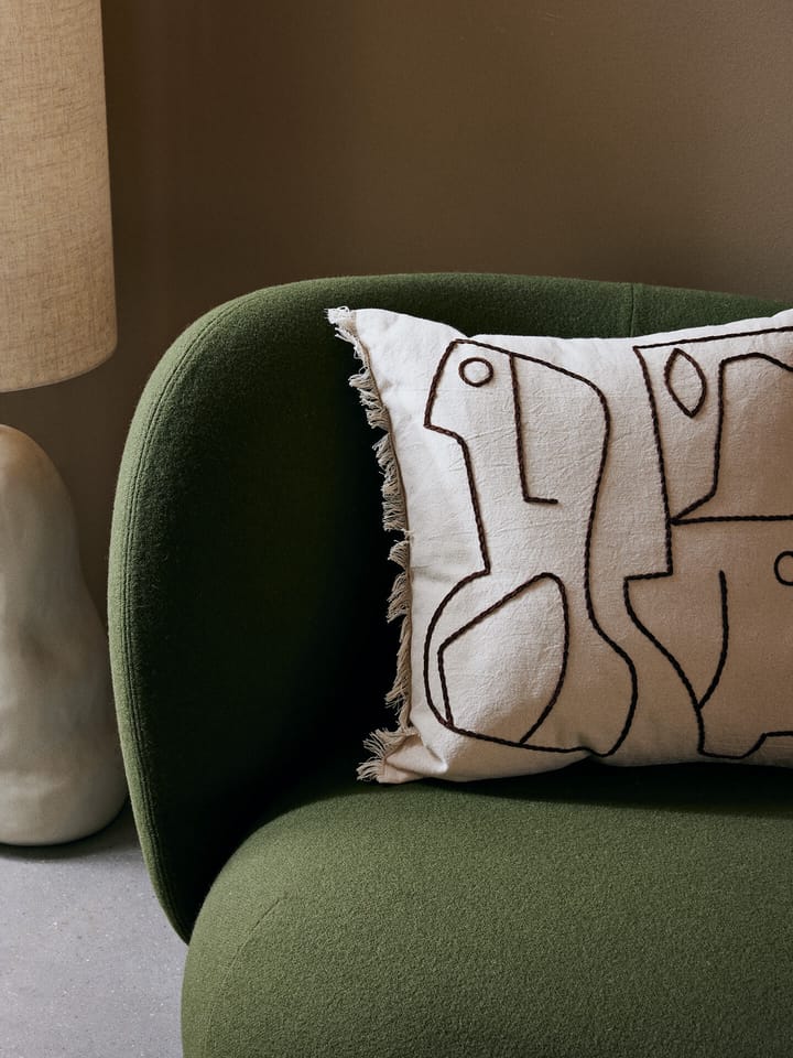 Figure cushion cover 50x50 cm - Off-white-Coffee - ferm LIVING
