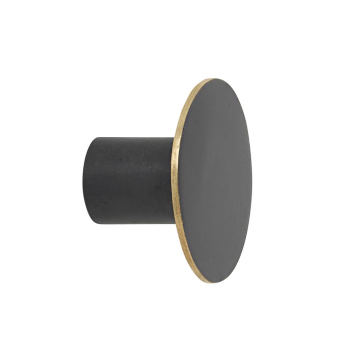 Flat Circle knob black-brass, Ø4 cm Ferm Living