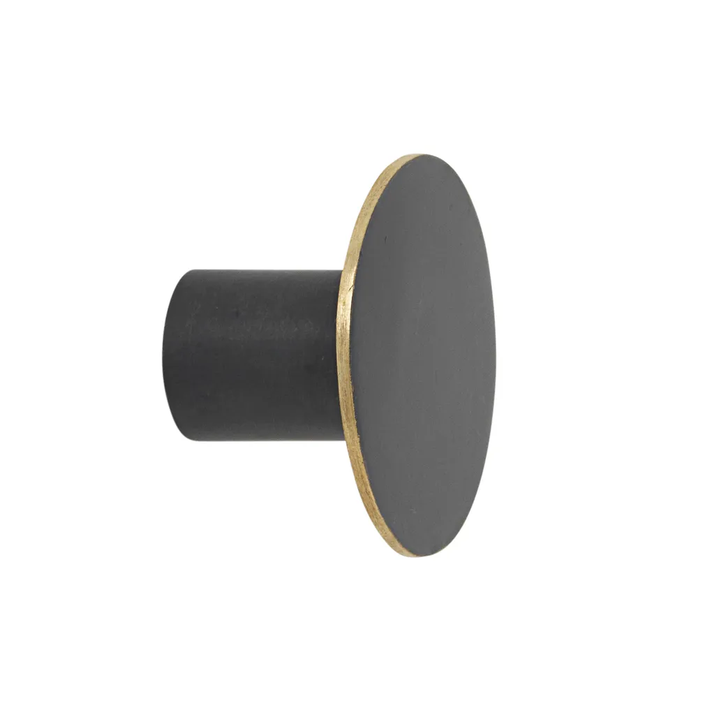 Flat Circle knob blackbrass from Ferm Living
