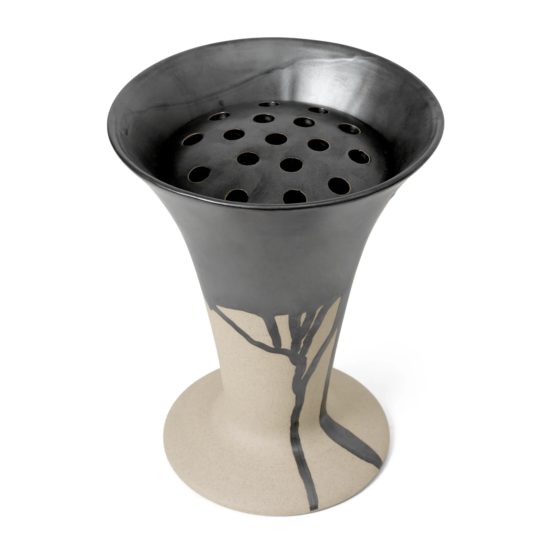 Flores vase 23 cm, Sand-black Ferm Living