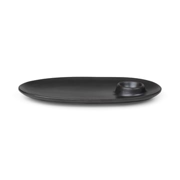 Flow breakfast plate 14x23.5 cm - black - Ferm Living