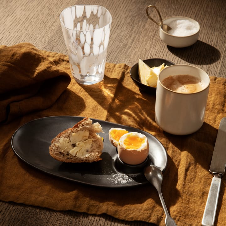 Flow breakfast plate 14x23.5 cm - black - ferm LIVING