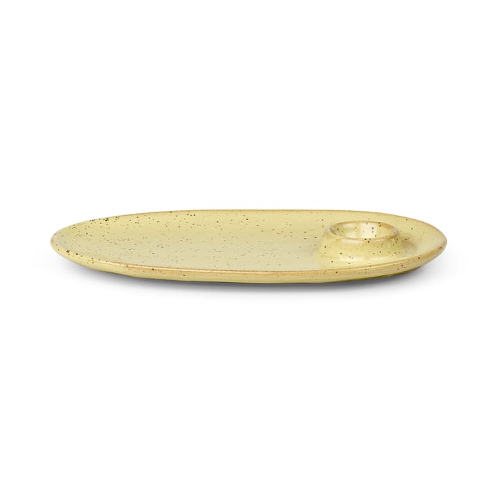 Flow breakfast plate 14x23.5 cm - yellow speckle - Ferm LIVING