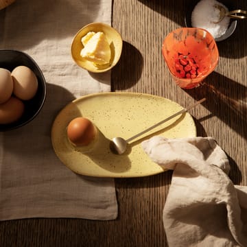 Flow breakfast plate 14x23.5 cm - yellow speckle - Ferm Living
