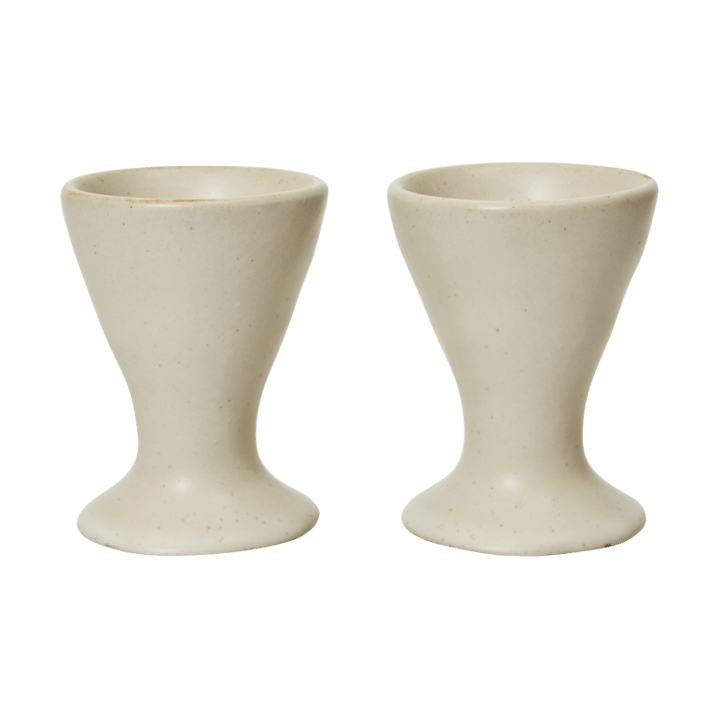 Flow egg cups 2-pack - Off-white speckle - Ferm Living