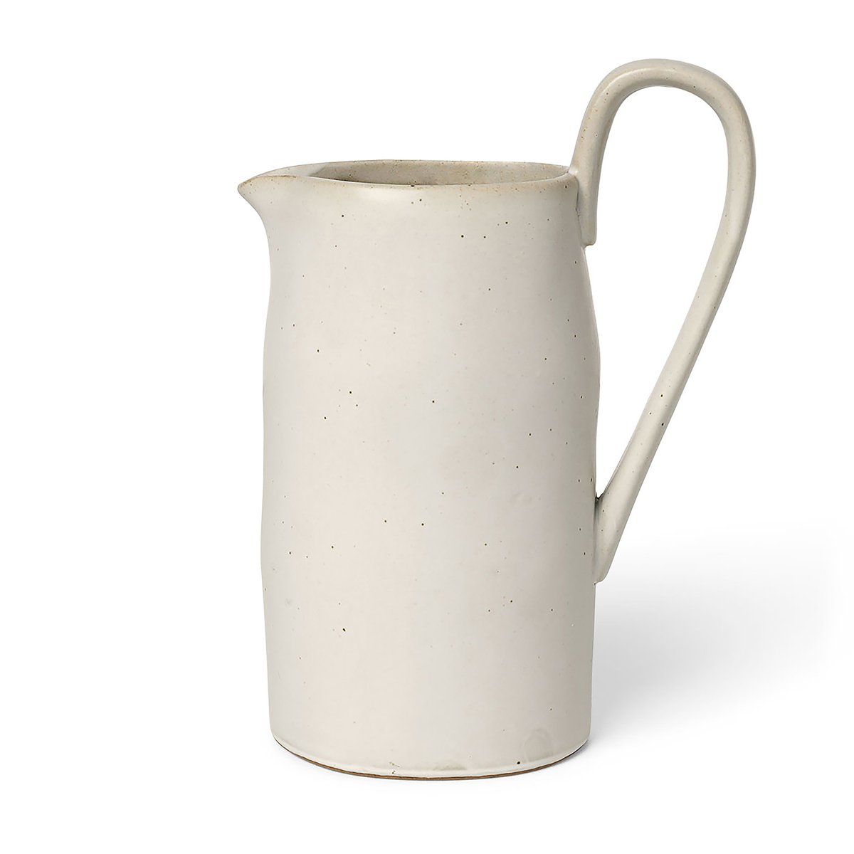 Ferm Living Flow pot 1 L Off-white speckle | Scandinavian Design | Water jugs and carafes | White