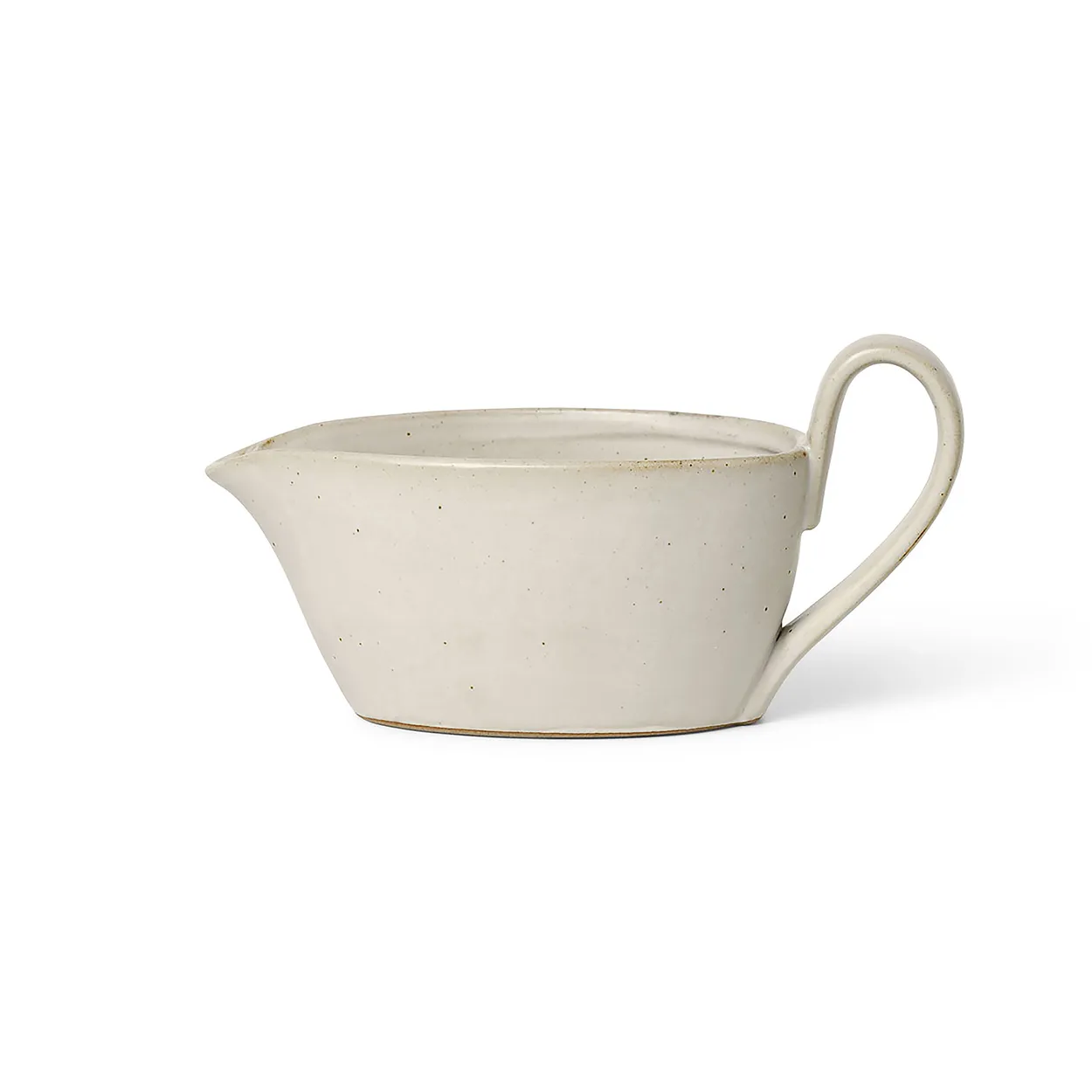 Ferm Living Flow sauce pot 30 cl Off-white speckle | Scandinavian Design | Sauce & gravy boats | Beige