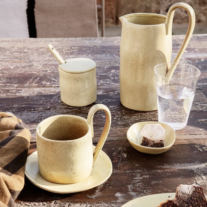 Flow small plate 15 cm, yellow-speckled Ferm Living