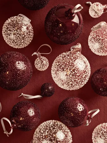Flurry Christmas baubles 3-pack - L, White - Ferm Living