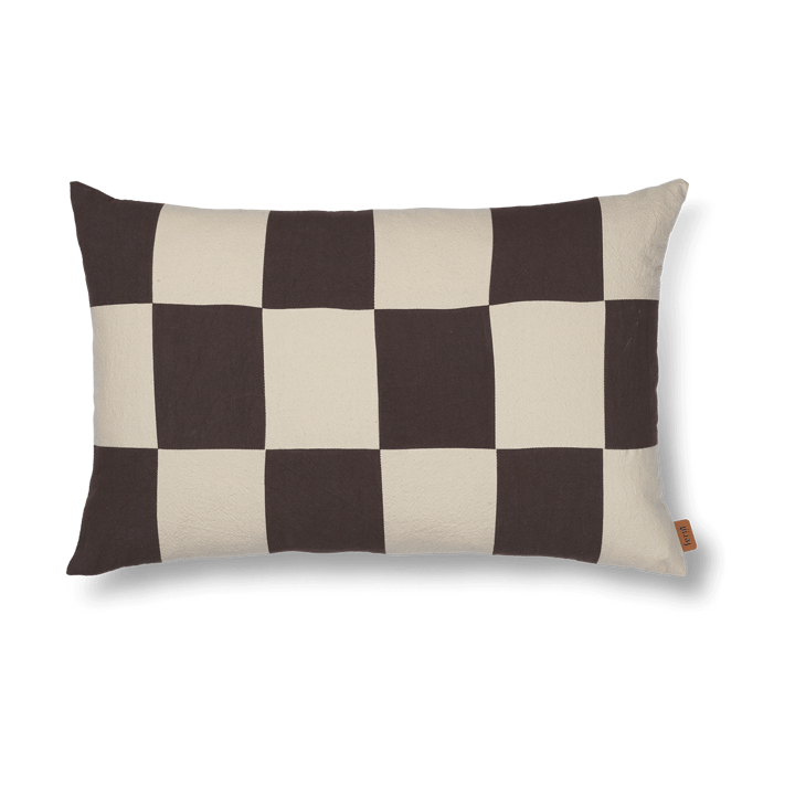 Fold patchwork cushion cover 40x60 cm - Coffee-undyed - ferm LIVING