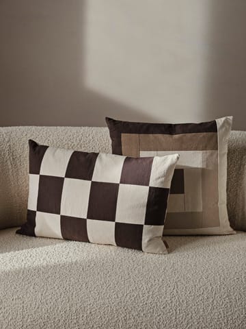 Fold patchwork cushion cover 40x60 cm - Coffee-undyed - ferm LIVING