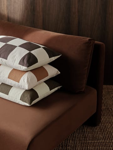 Fold patchwork cushion cover 40x60 cm - Dark Olive -undyed - ferm LIVING