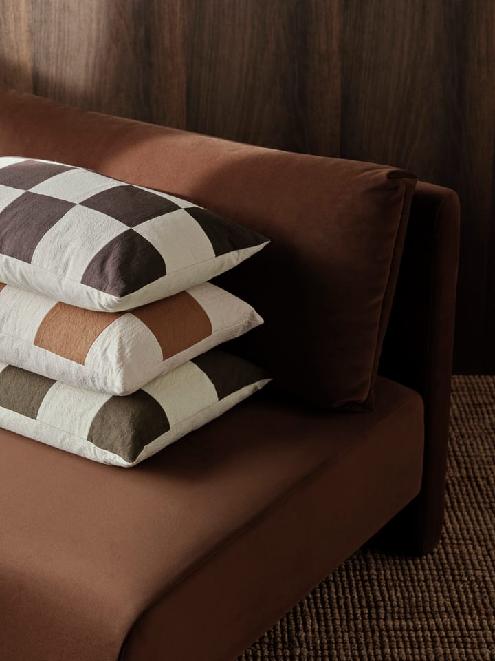 Fold patchwork cushion cover 40x60 cm - Sugar kelp-undyed - ferm LIVING
