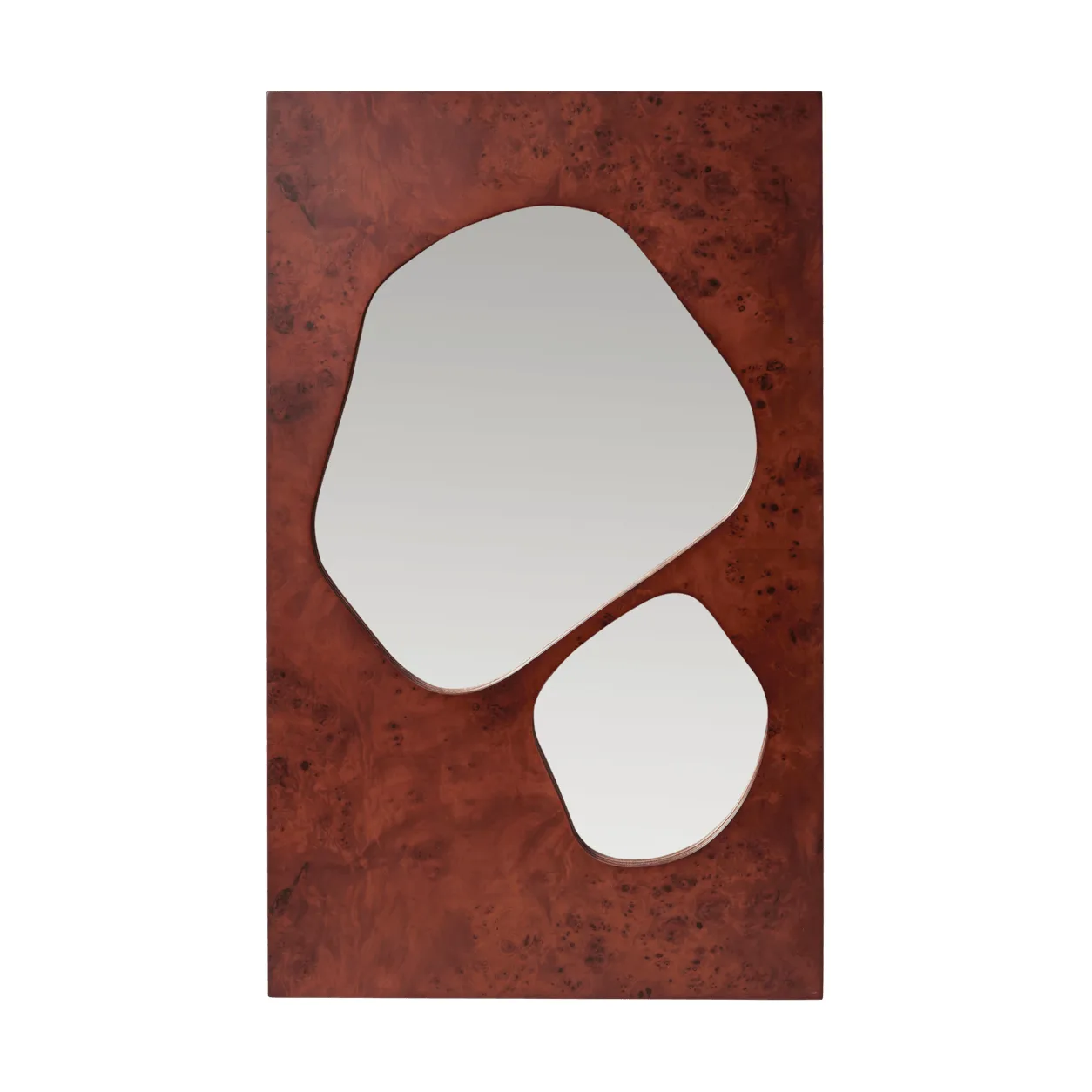 Folia mirror, Dark stained burl, 82 cm Ferm Living