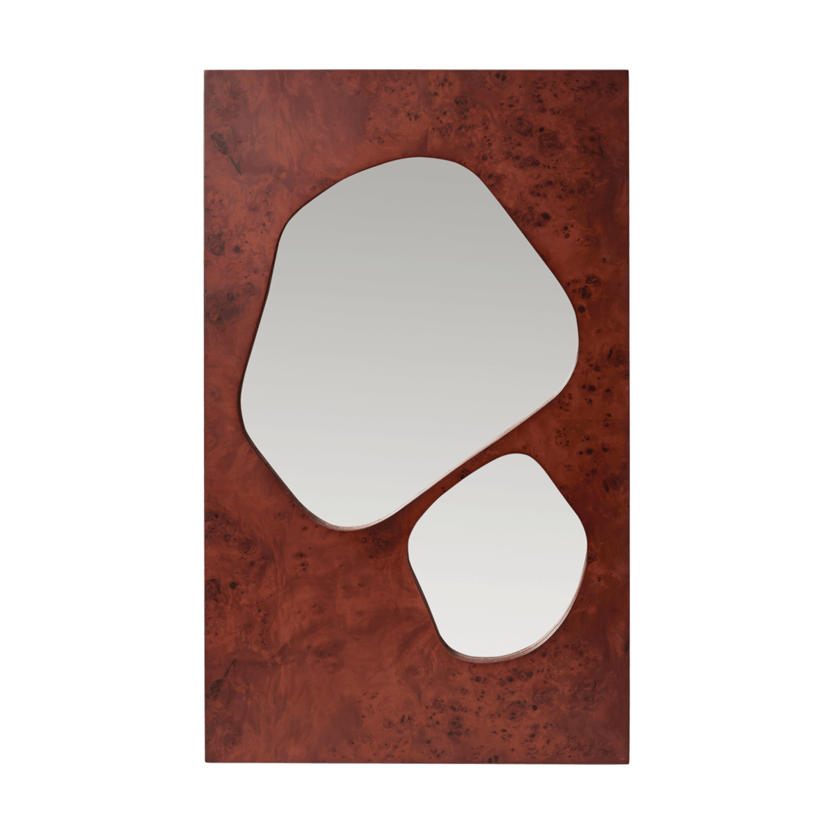 Ferm Living Folia mirror Dark stained burl, 82 cm