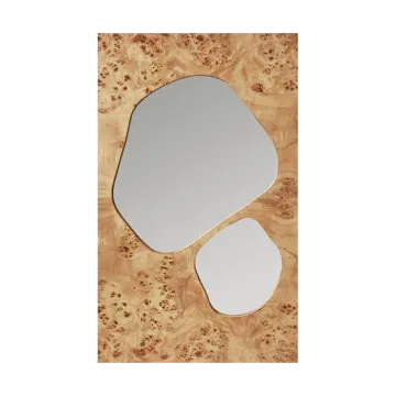 Folia mirror - Natural burl, 82 cm - Ferm Living