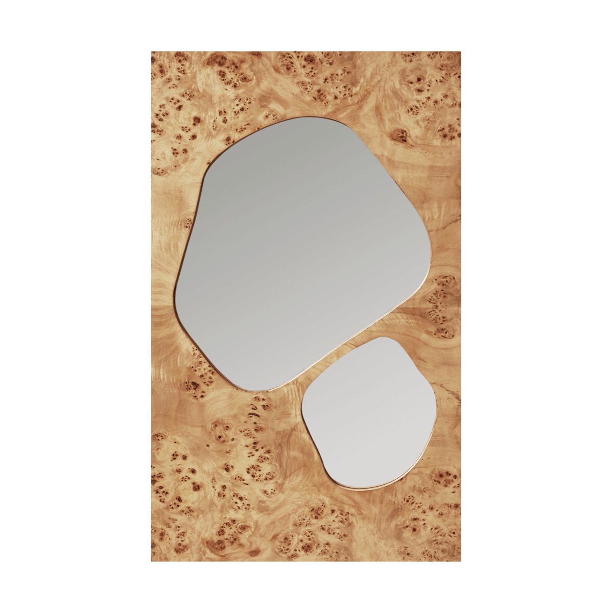 Ferm Living Folia mirror Natural burl, 82 cm