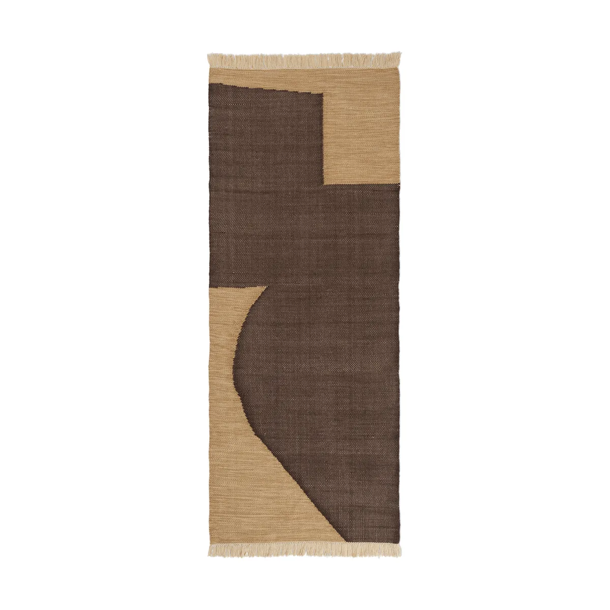 Ferm Living Forene walking mat Tan-Chocolate, 80x200 cm