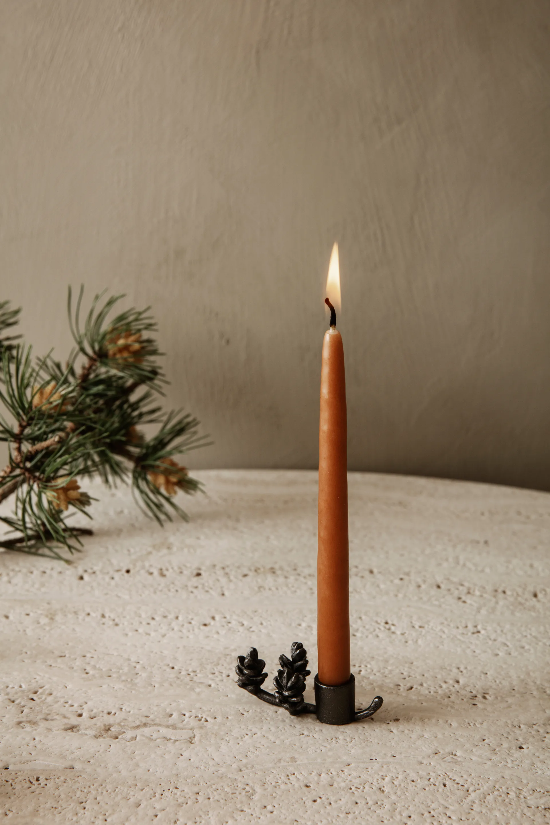 Forest candle sticks 6 cm, Black brass Ferm Living