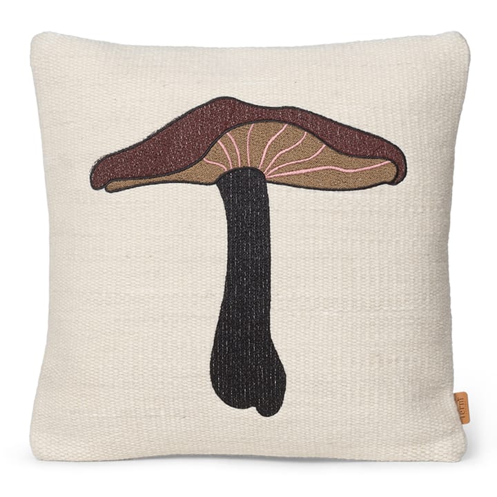 Forest embroidered cushion 40x40 cm - Lactarius - ferm LIVING