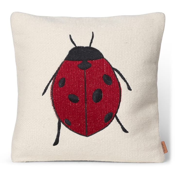 Forest embroidered cushion 40x40 cm - Ladybird - Ferm LIVING