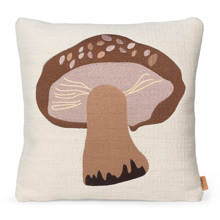 Forest embroidered cushion 40x40 cm - Porcini - ferm LIVING