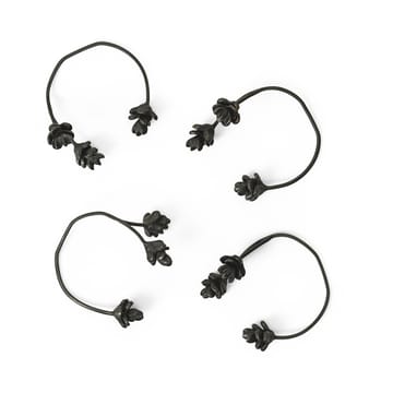 Forest napkin ring 4-pack - Black brass - Ferm Living