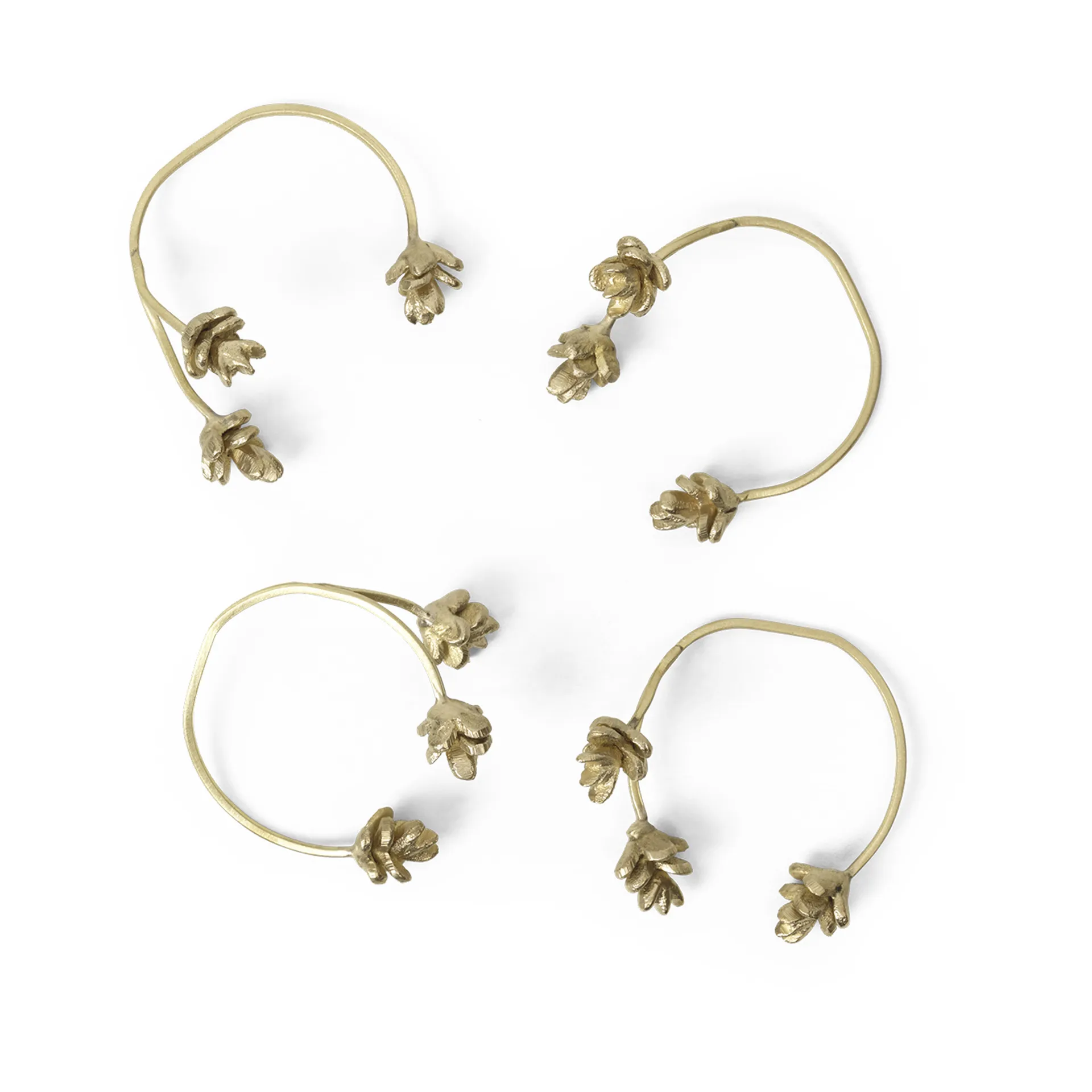 Forest napkin ring 4-pack, Brass Ferm Living