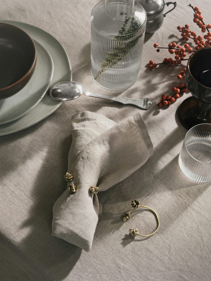 Forest napkin ring 4-pack, Brass Ferm Living