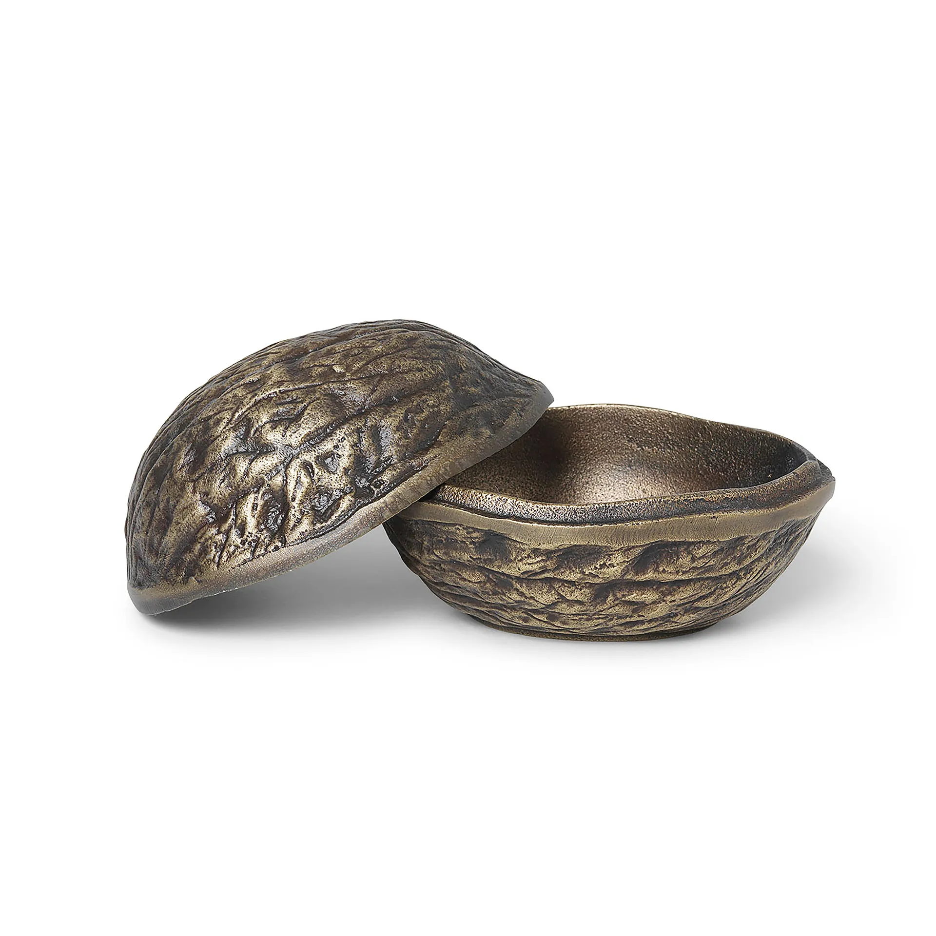 Forest nut box nut bowl with lid 7.5 cm, Antique brass Ferm Living