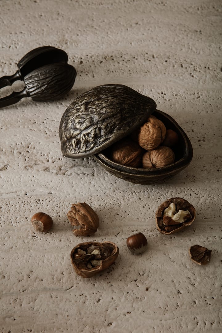 Forest nut box nut bowl with lid 7.5 cm, Antique brass Ferm Living