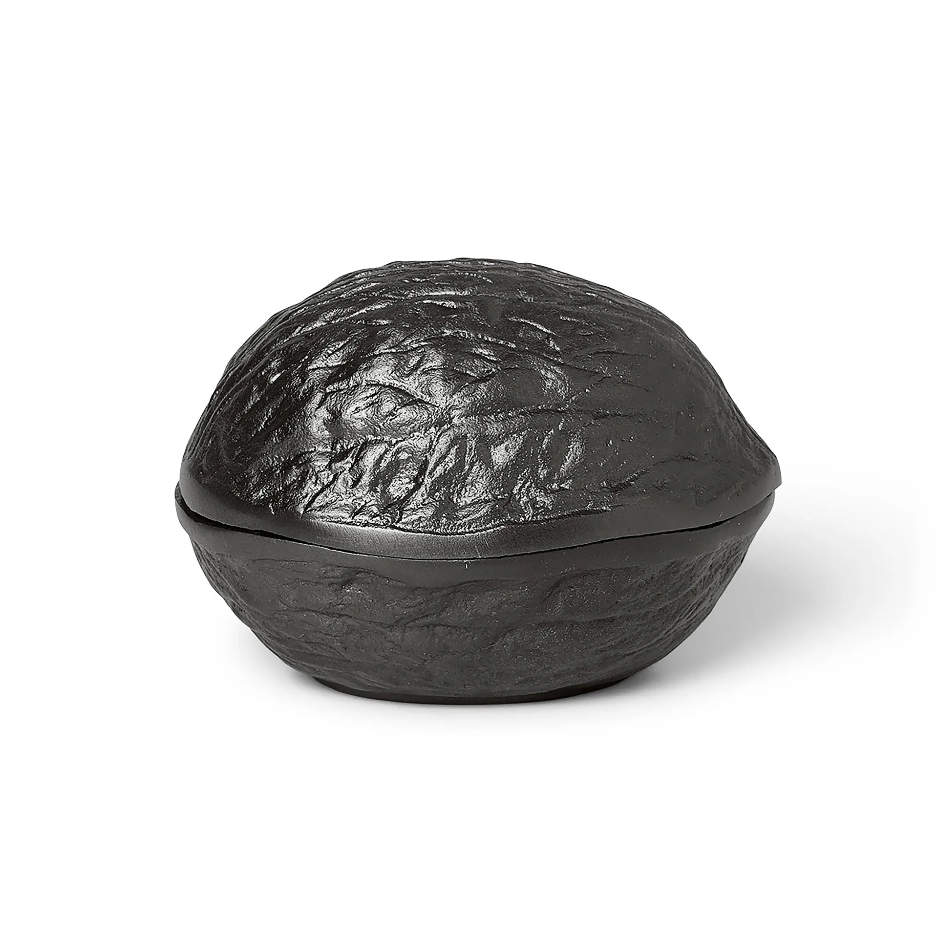 Forest nut box nut bowl with lid 7.5 cm, Blackened aluminum Ferm Living