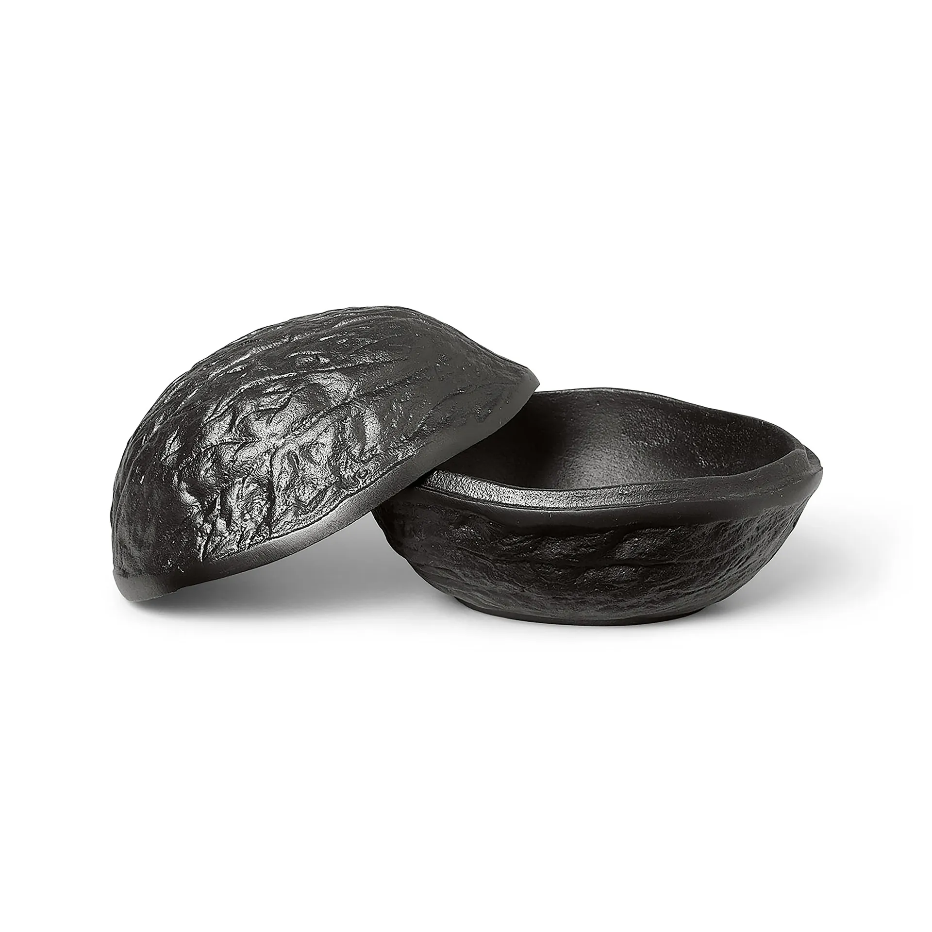 Forest nut box nut bowl with lid 7.5 cm, Blackened aluminum Ferm Living