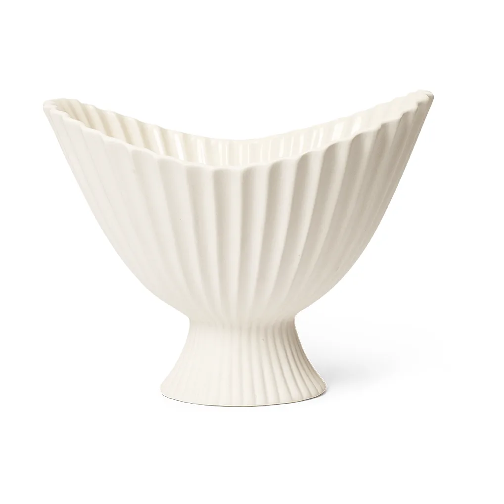 Ferm Living Fountain bowl 28 cm Off-white | Scandinavian Design | Decorative bowls | White