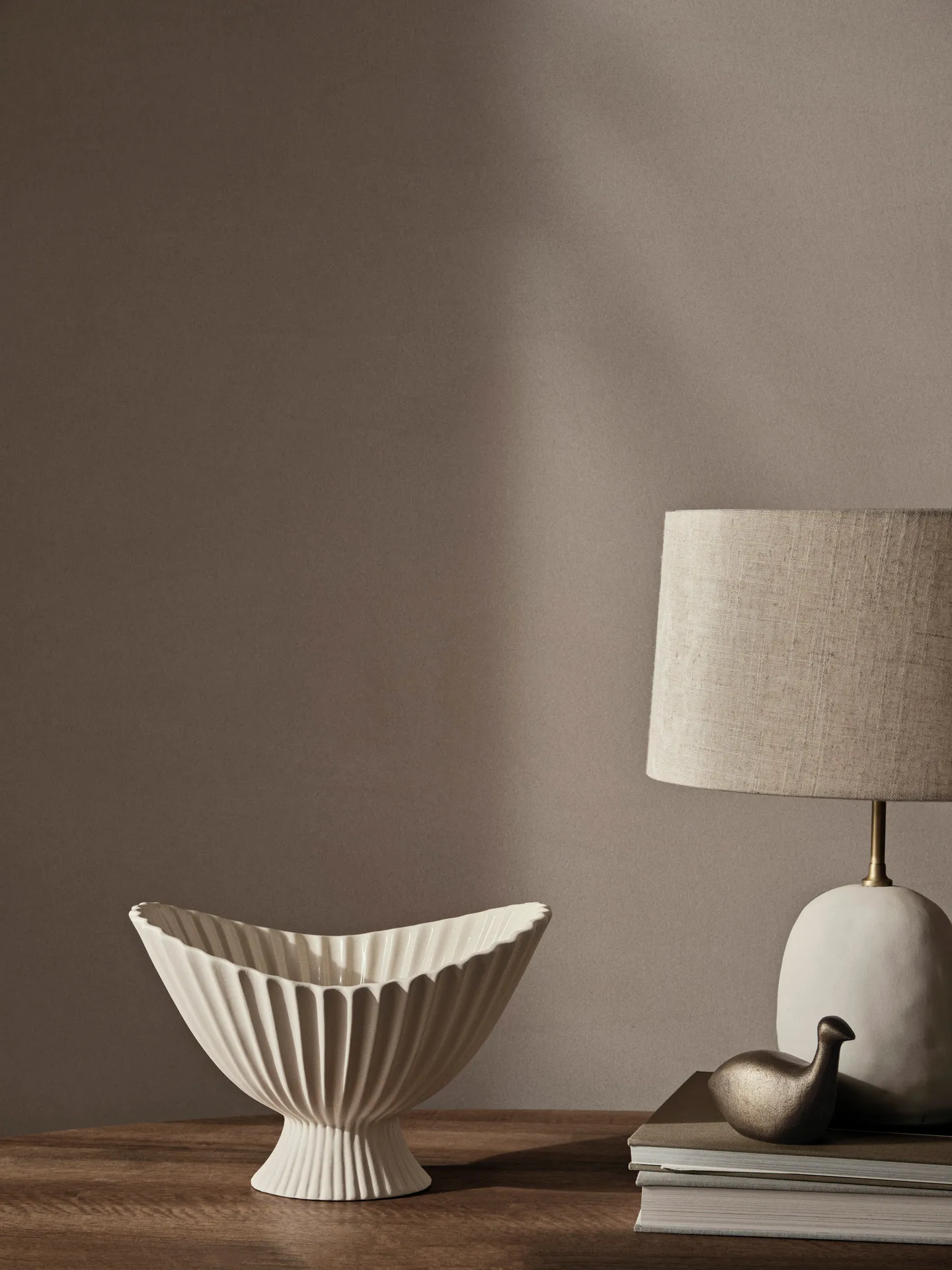 Fountain bowl 28 cm, Off-white Ferm Living