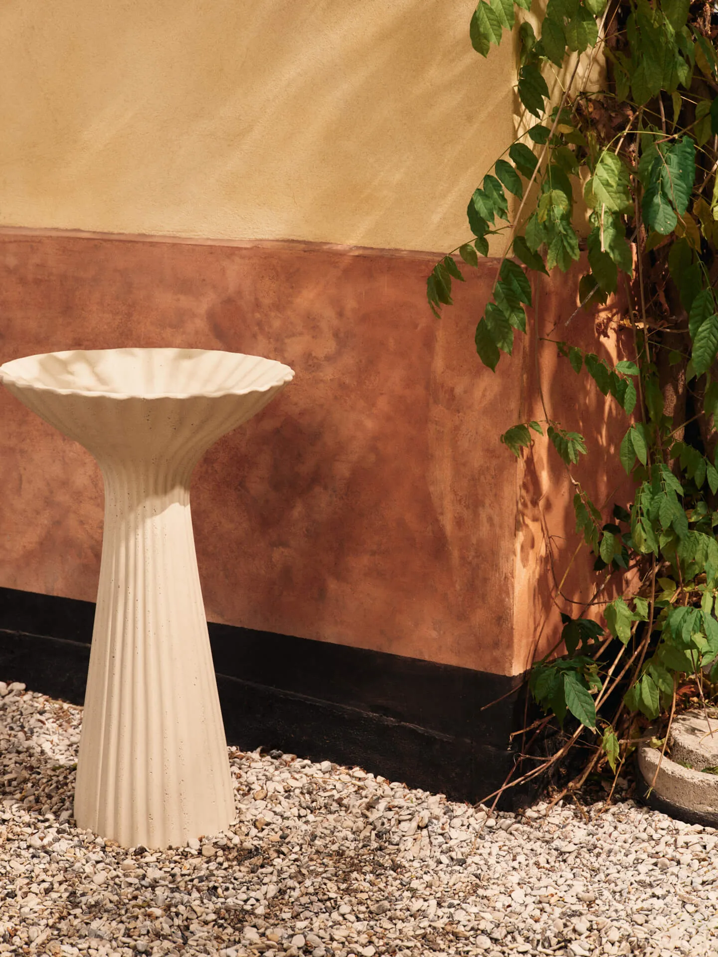 Fountain pedestal, Ivory, 75 cm Ferm Living