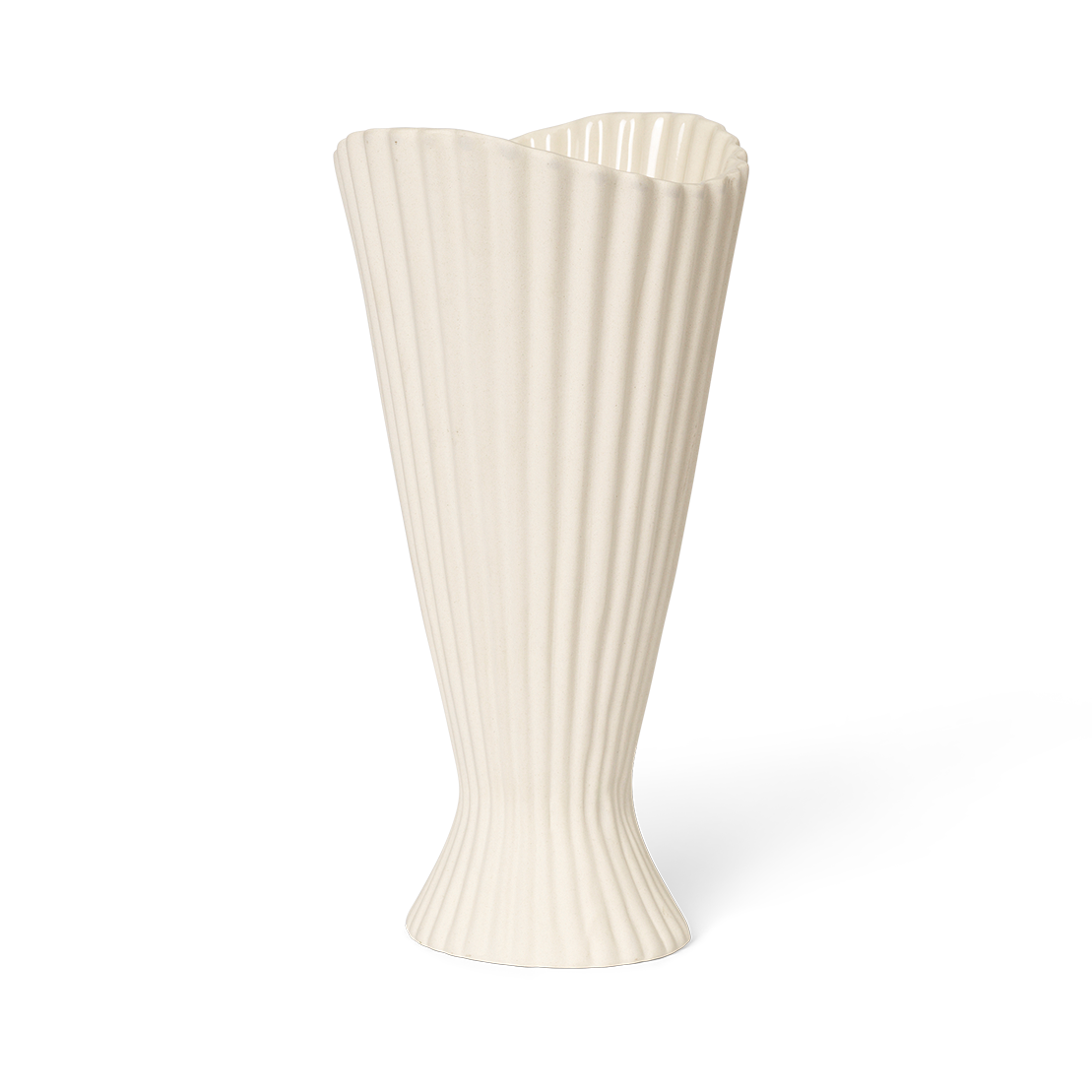 Ferm Living Fountain vase 23 cm Off white | Scandinavian Design | Vases | White