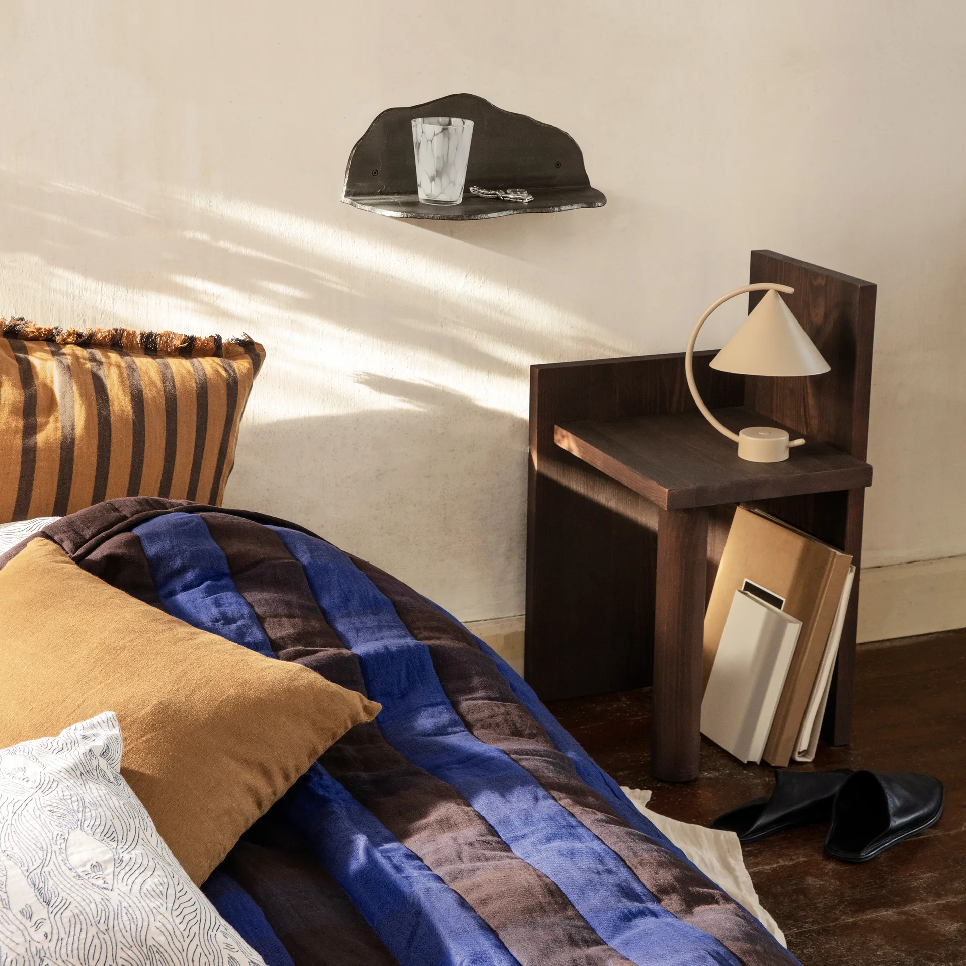 Fracture shelf, Blackened aluminum Ferm Living