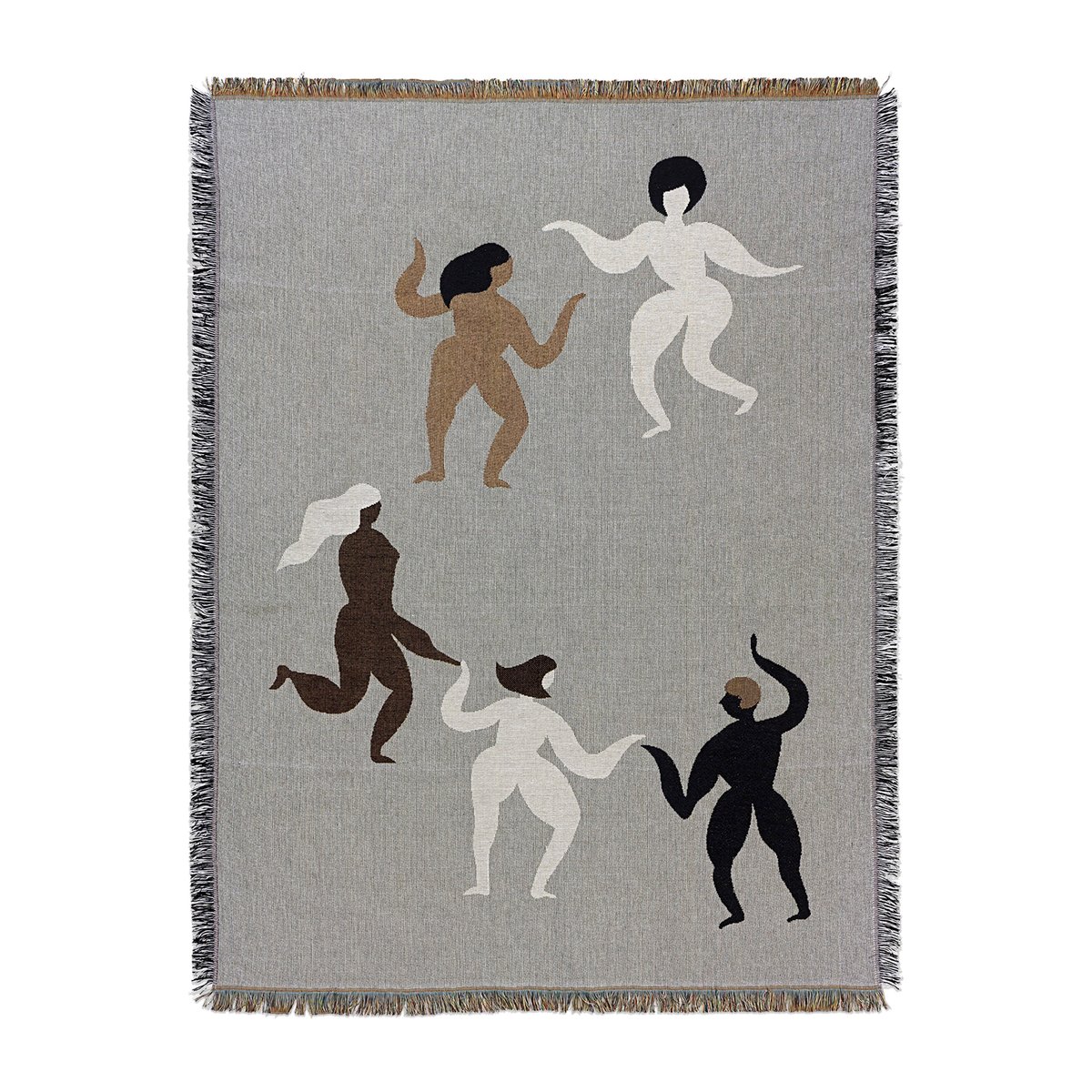 Ferm Living Free tapestry blanket 120x170 cm Grey | Scandinavian Design | Cotton blankets & throws | Grey