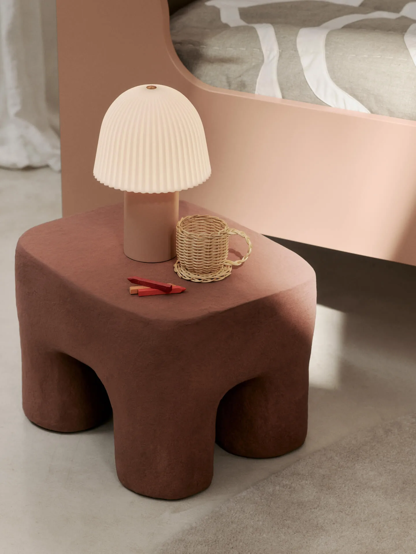 Frill portable lamp, Rose-white Ferm Living