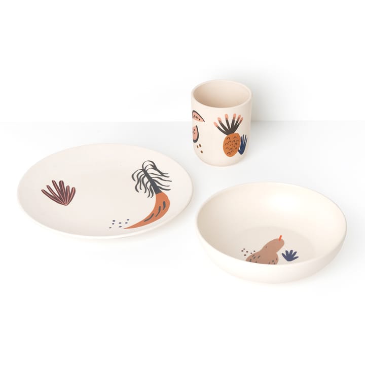 Fruiticana children's dinnerware 3 pieces - multi - ferm LIVING