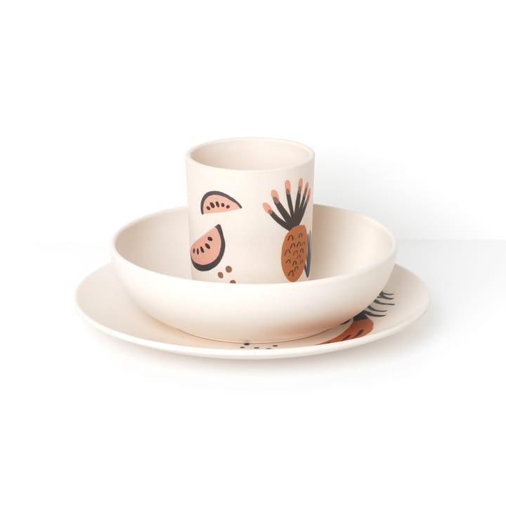 Fruiticana children's dinnerware 3 pieces - multi - ferm LIVING