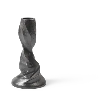 Gale candlestick 13 cm - Blackened Aluminium - Ferm Living