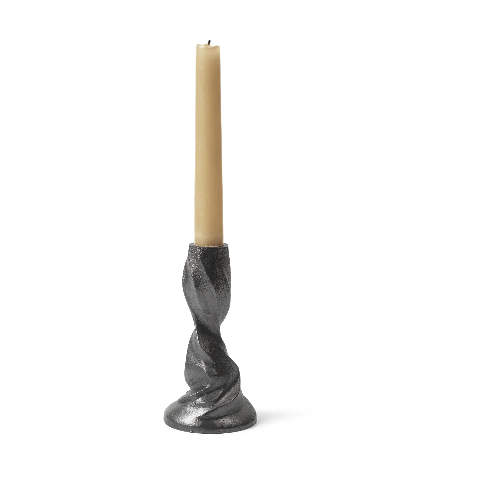 Gale candlestick 13 cm, Blackened Aluminium Ferm Living