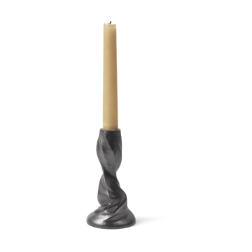 Gale candlestick 13 cm - Blackened Aluminium - ferm LIVING