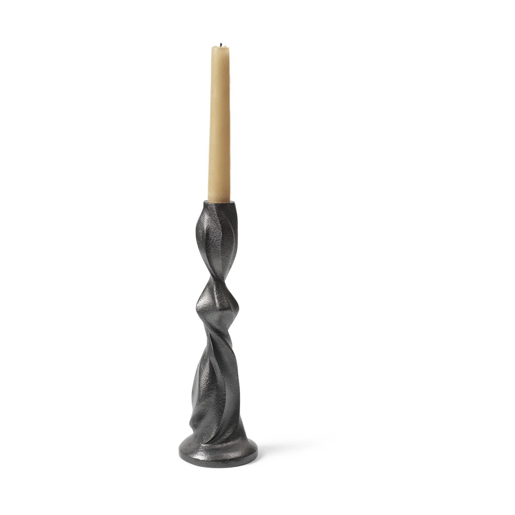 Gale candlestick 25 cm, Blackened Aluminium Ferm Living