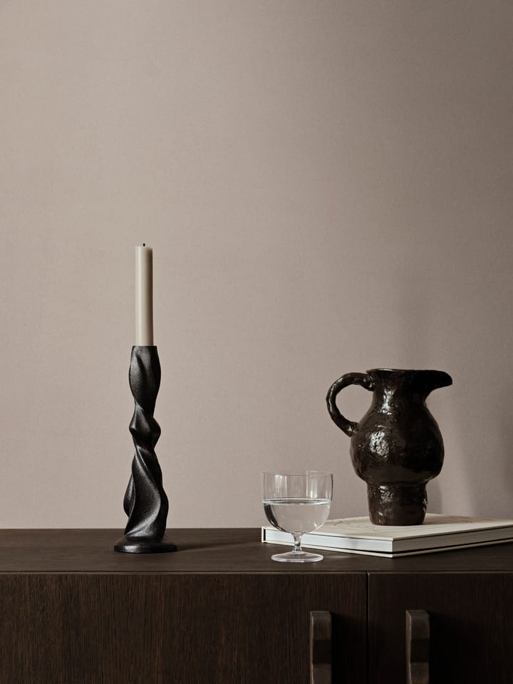 Gale candlestick 25 cm - Blackened Aluminium - ferm LIVING