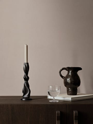 Gale candlestick 25 cm - Blackened Aluminium - ferm LIVING